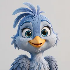 Cartoon of the blue heron